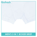 Biofresh Men's Antimicrobial Cotton Boxer Briefs 3 pieces in a pack UMBBG26