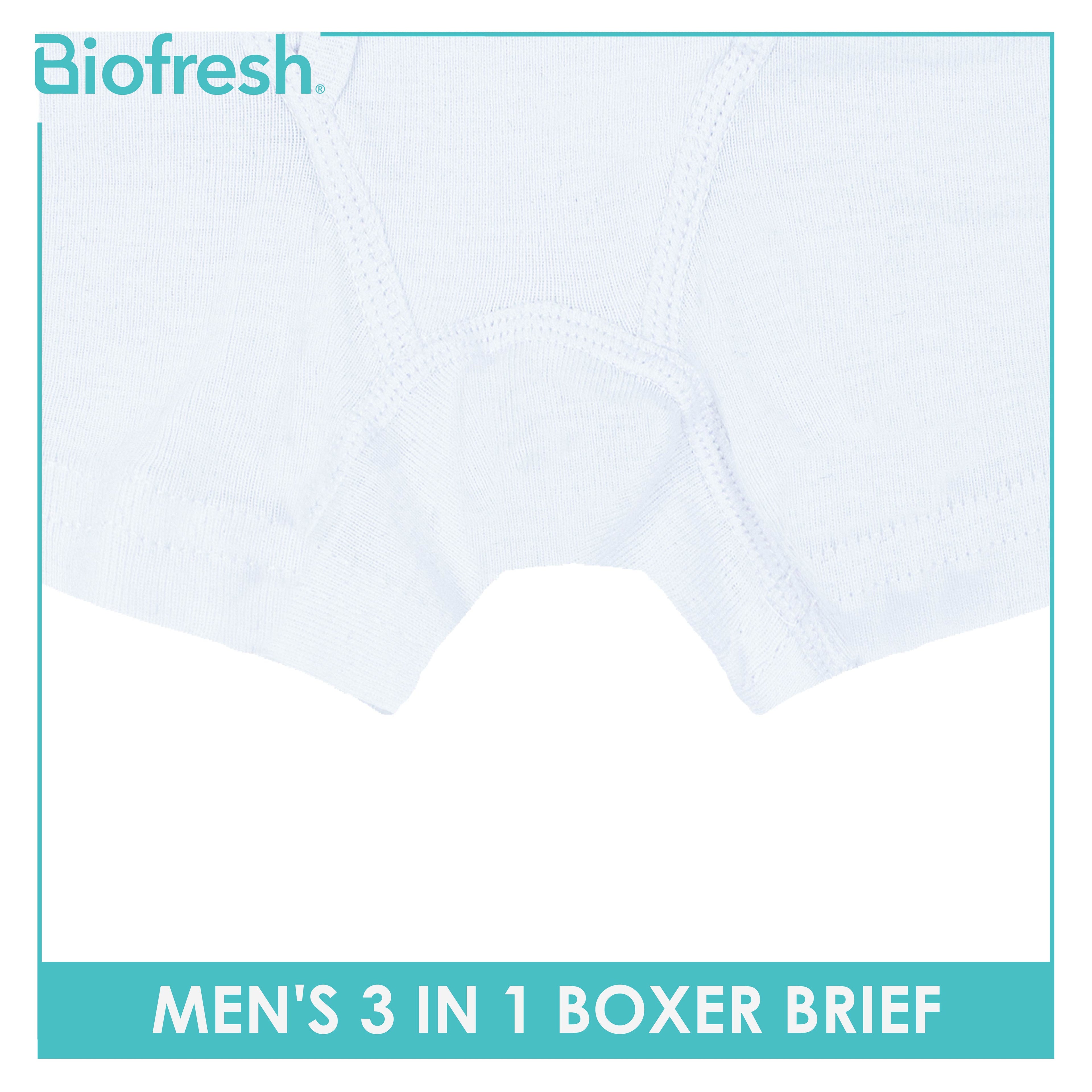 Biofresh Men's Antimicrobial Cotton Boxer Briefs 3 pieces in a pack UMBBG26