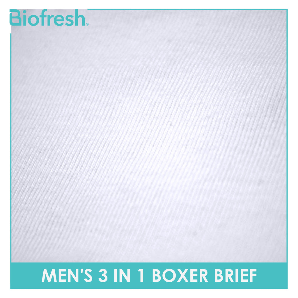 Biofresh Men's Antimicrobial Cotton Boxer Briefs 3 pieces in a pack UMBBG26