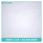 Biofresh Men's Antimicrobial Cotton Boxer Briefs 3 pieces in a pack UMBBG26