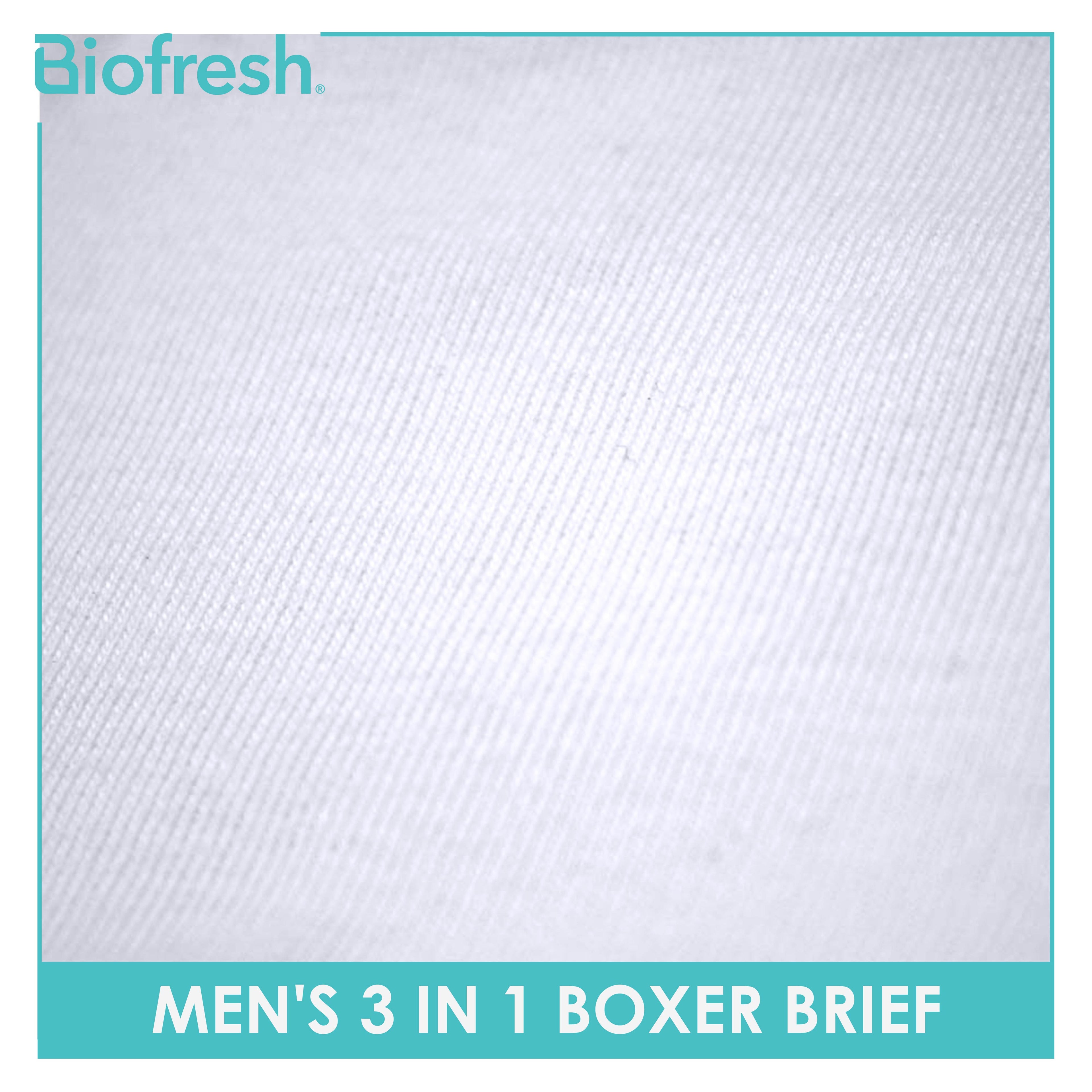 Biofresh Men's Antimicrobial Cotton Boxer Briefs 3 pieces in a pack UMBBG26