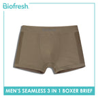 Biofresh Men's Antimicrobial Seamless Boxer Brief 3 pieces in a pack UMBBG28
