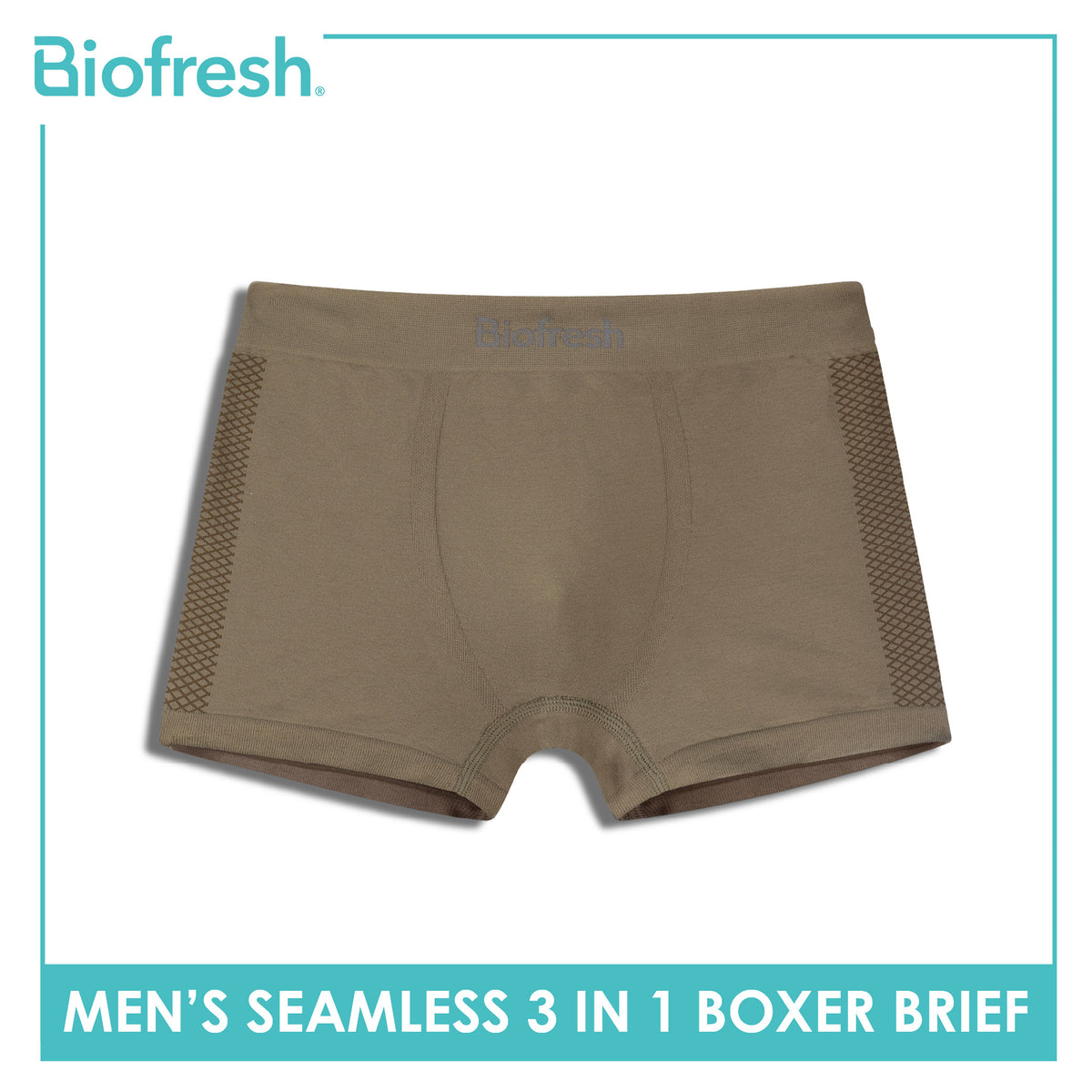 Biofresh Men's Antimicrobial Seamless Boxer Brief 3 pieces in a pack UMBBG28