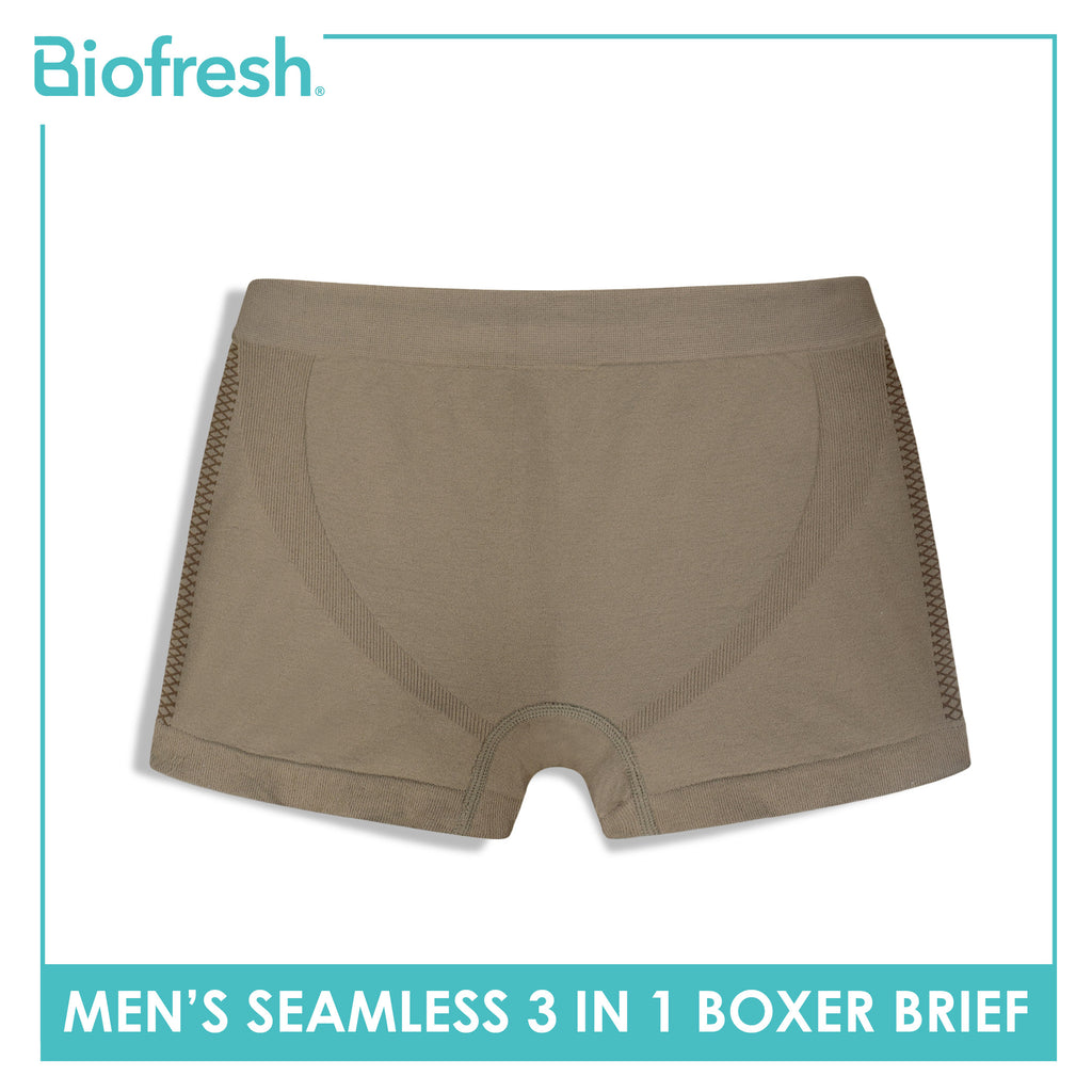 Biofresh Men's Antimicrobial Seamless Boxer Brief 3 pieces in a pack UMBBG28