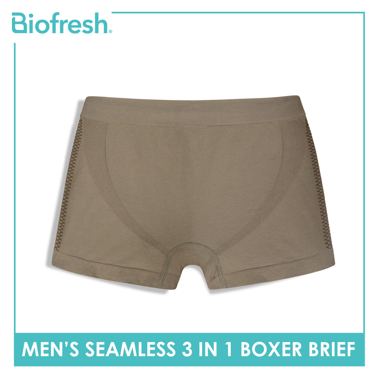 Biofresh Men's Antimicrobial Seamless Boxer Brief 3 pieces in a pack UMBBG28