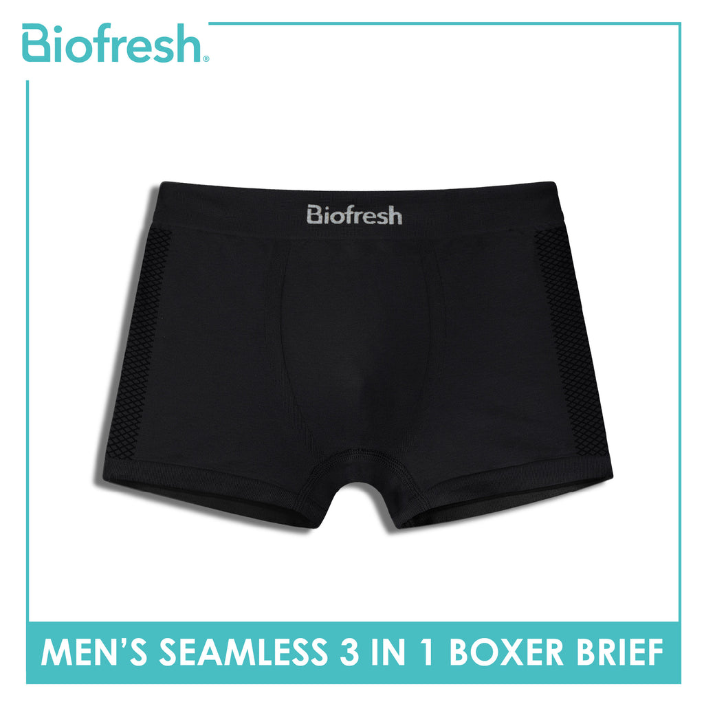 Biofresh Men's Antimicrobial Seamless Boxer Brief 3 pieces in a pack UMBBG28