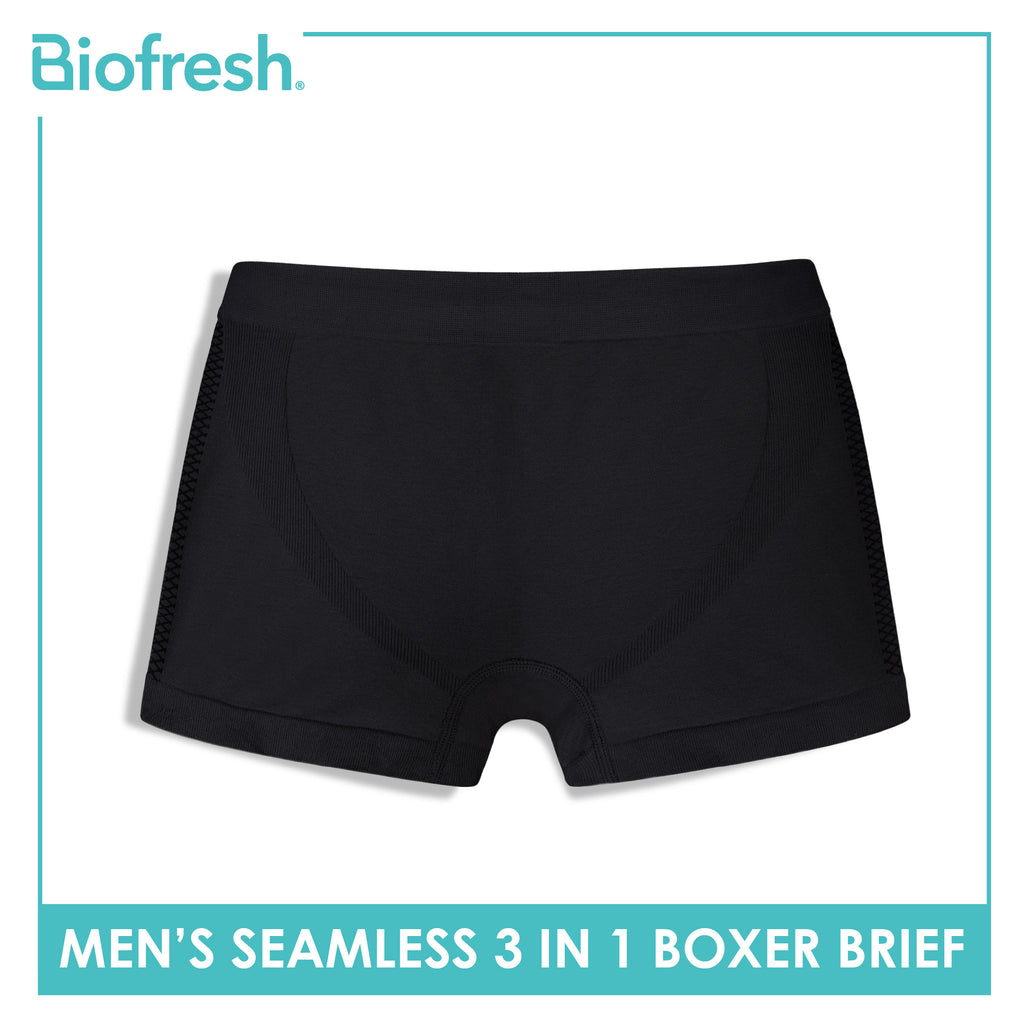 Biofresh Men's Antimicrobial Seamless Boxer Brief 3 pieces in a pack UMBBG28