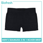 Biofresh Men's Antimicrobial Seamless Boxer Brief 3 pieces in a pack UMBBG28