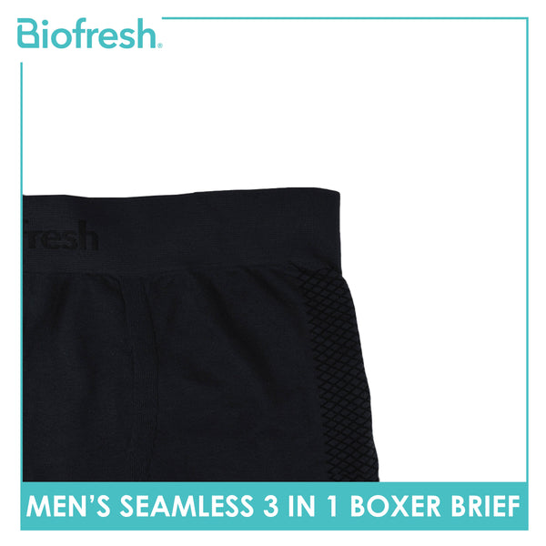 Biofresh Men's Antimicrobial Seamless Boxer Brief 3 pieces in a pack UMBBG28