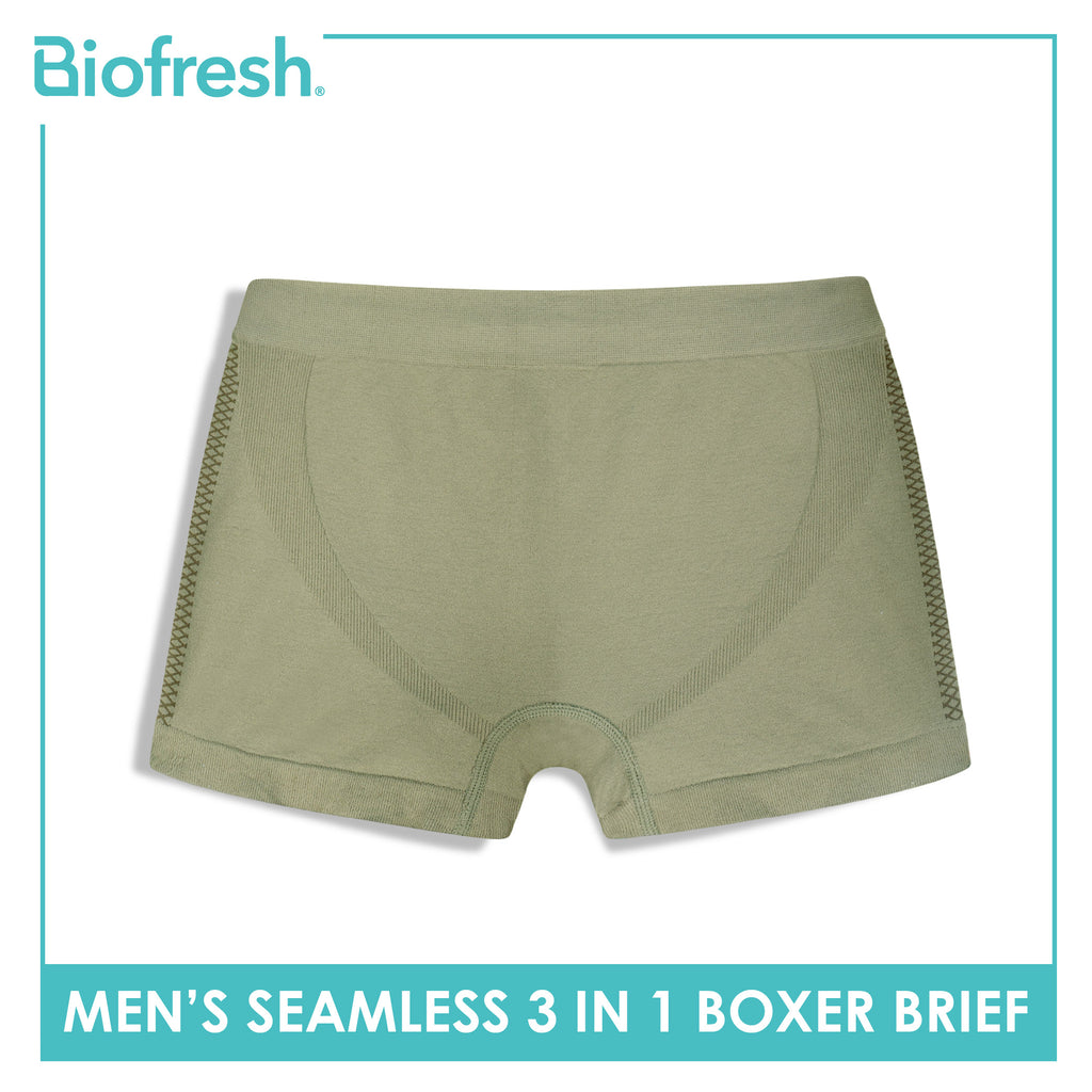 Biofresh Men's Antimicrobial Seamless Boxer Brief 3 pieces in a pack UMBBG28