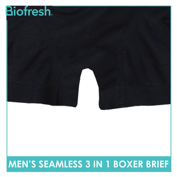 Biofresh Men's Antimicrobial Seamless Boxer Brief 3 pieces in a pack UMBBG28