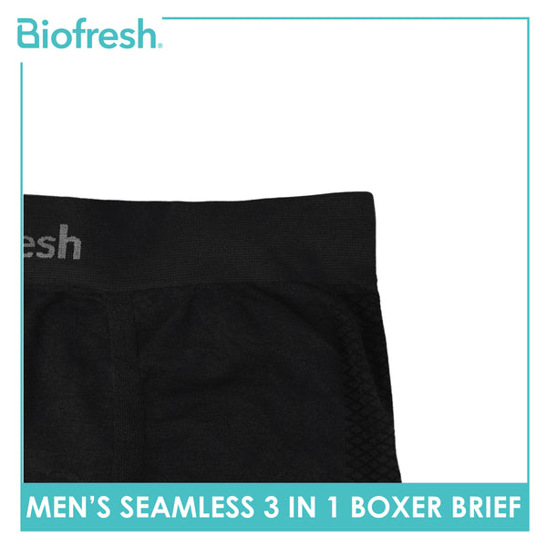 Biofresh Men's Antimicrobial Seamless Boxer Brief 3 pieces in a pack UMBBG28