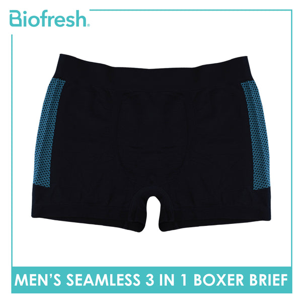 Biofresh Men's Antimicrobial Seamless Boxer Brief 3 pieces in a pack UMBBG29