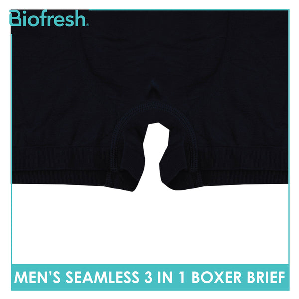 Biofresh Men's Antimicrobial Seamless Boxer Brief 3 pieces in a pack UMBBG29