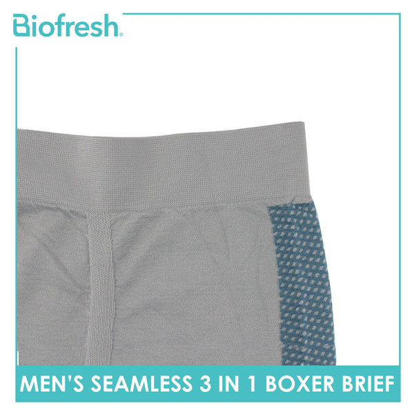 Biofresh Men's Antimicrobial Seamless Boxer Brief 3 pieces in a pack UMBBG29