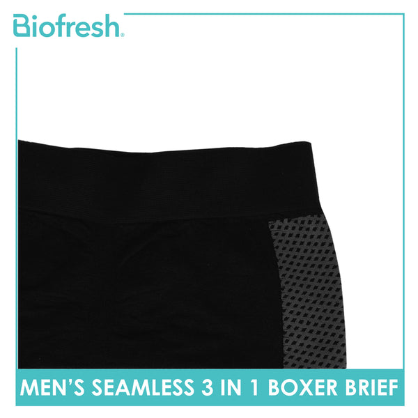 Biofresh Men's Antimicrobial Seamless Boxer Brief 3 pieces in a pack UMBBG29