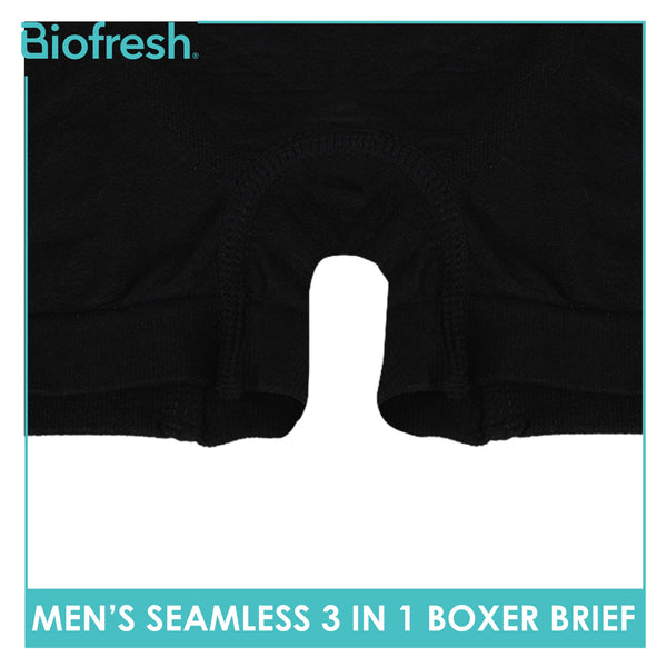 Biofresh Men's Antimicrobial Seamless Boxer Brief 3 pieces in a pack UMBBG29