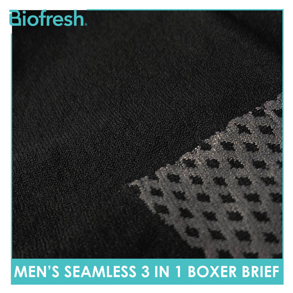 Biofresh Men's Antimicrobial Seamless Boxer Brief 3 pieces in a pack UMBBG29