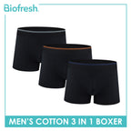 Biofresh Men's Antimicrobial Cotton Boxer Brief 3 pieces in a pack UMBBG9