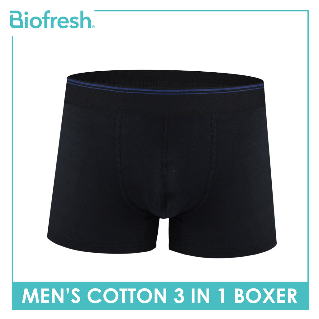 Biofresh Men's Antimicrobial Cotton Boxer Brief 3 pieces in a pack UMBBG9