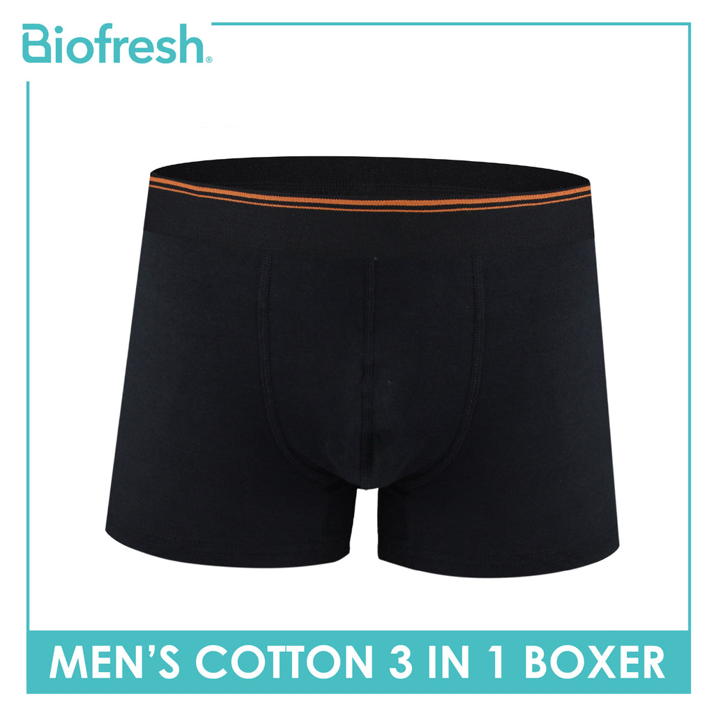 Biofresh Men's Antimicrobial Cotton Boxer Brief 3 pieces in a pack UMBBG9
