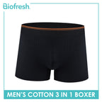Biofresh Men's Antimicrobial Cotton Boxer Brief 3 pieces in a pack UMBBG9