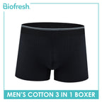 Biofresh Men's Antimicrobial Cotton Boxer Brief 3 pieces in a pack UMBBG9