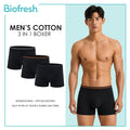 Biofresh Men's Antimicrobial Cotton Boxer Brief 3 pieces in a pack UMBBG9