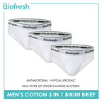 Biofresh Men's Antimicrobial Cotton Bikini Brief 3 pieces in a pack UMBKG0101