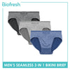 Biofresh Men's Antimicrobial Seamless Bikini Brief 3 pieces in a pack UMBSG11