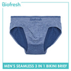 Biofresh Men's Antimicrobial Seamless Bikini Brief 3 pieces in a pack UMBSG11