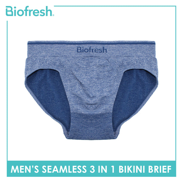 Biofresh Men's Antimicrobial Seamless Bikini Brief 3 pieces in a pack UMBSG11