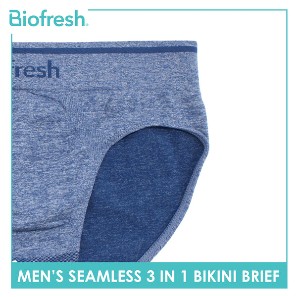 Biofresh Men's Antimicrobial Seamless Bikini Brief 3 pieces in a pack UMBSG11