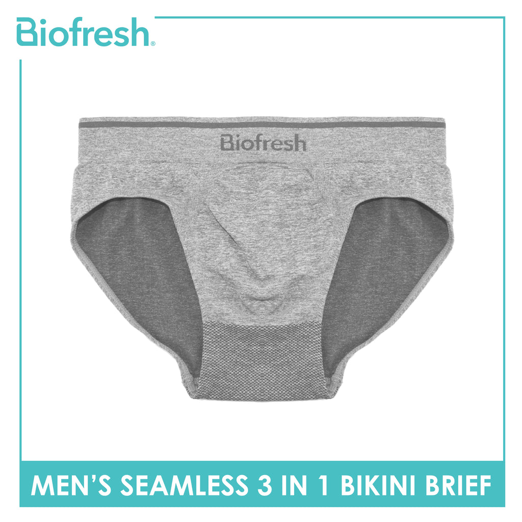 Biofresh Men's Antimicrobial Seamless Bikini Brief 3 pieces in a pack UMBSG11