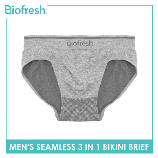 Biofresh Men's Antimicrobial Seamless Bikini Brief 3 pieces in a pack UMBSG11