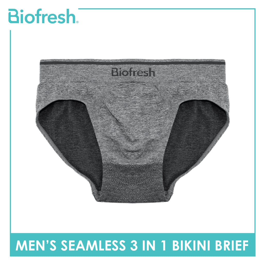 Biofresh Men's Antimicrobial Seamless Bikini Brief 3 pieces in a pack UMBSG11