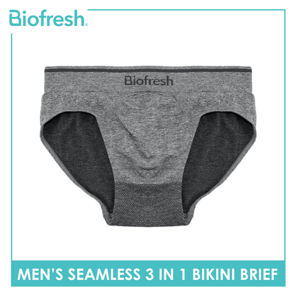 Biofresh Men's Antimicrobial Seamless Bikini Brief 3 pieces in a pack UMBSG11