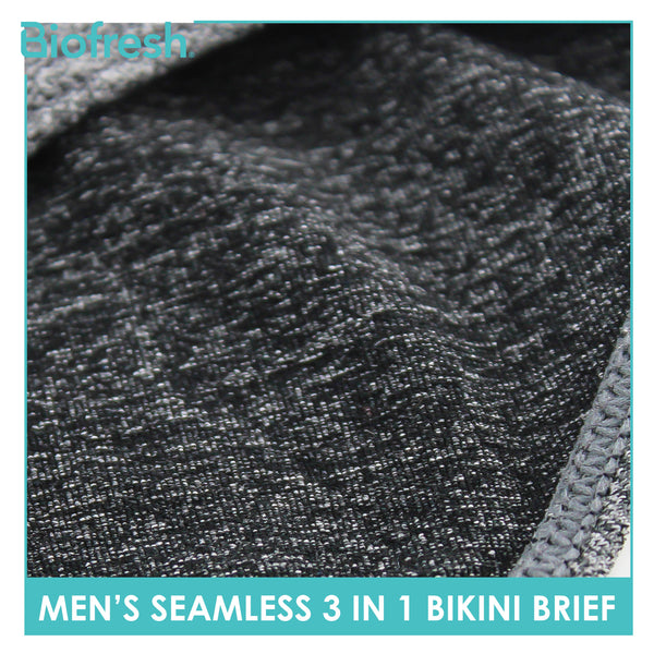 Biofresh Men's Antimicrobial Seamless Bikini Brief 3 pieces in a pack UMBSG11