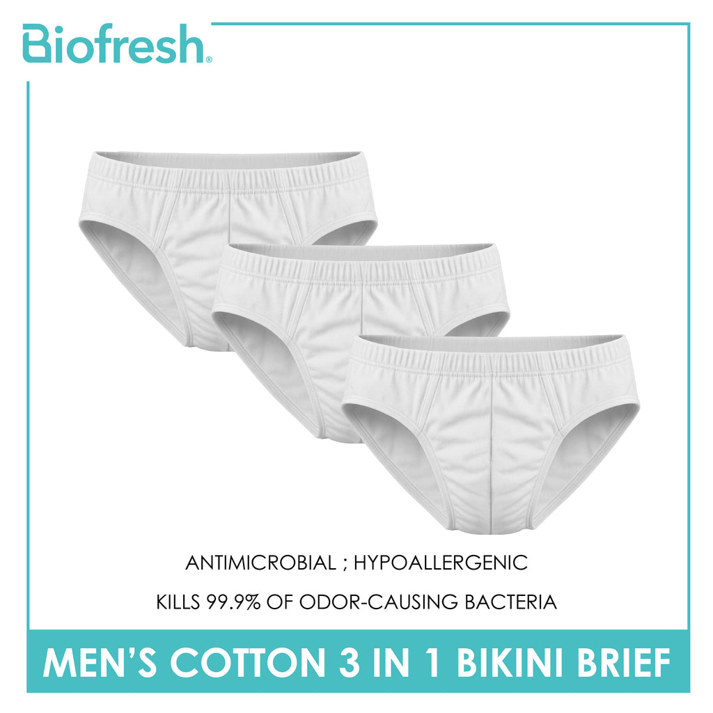 Biofresh Men's Antimicrobial Cotton Bikini Brief 3 pieces in a pack UMBSG12