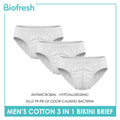 Biofresh Men's Antimicrobial Cotton Bikini Brief 3 pieces in a pack UMBSG12