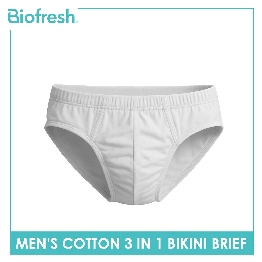 Biofresh Men's Antimicrobial Cotton Bikini Brief 3 pieces in a pack UMBSG12