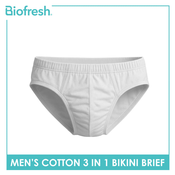 Biofresh Men's Antimicrobial Cotton Bikini Brief 3 pieces in a pack UMBSG12