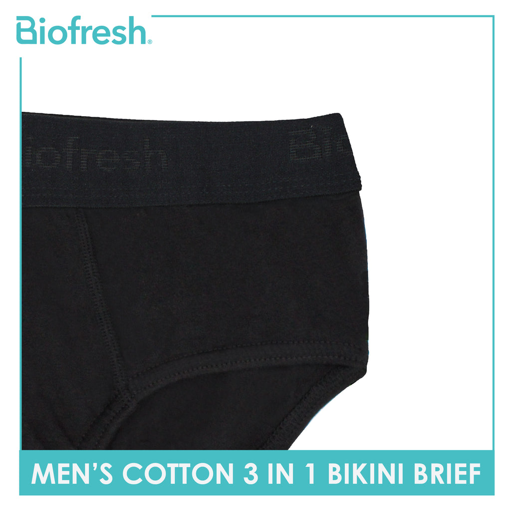 Biofresh Men's Antimicrobial Cotton Bikini Brief 3 pieces in a pack UMBSG1