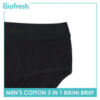 Biofresh Men's Antimicrobial Cotton Bikini Brief 3 pieces in a pack UMBSG1