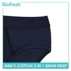 Biofresh Men's Antimicrobial Cotton Bikini Brief 3 pieces in a pack UMBSG1