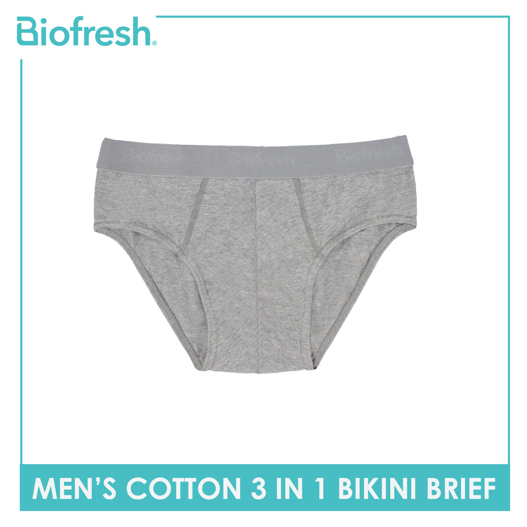 Biofresh Men's Antimicrobial Cotton Bikini Brief 3 pieces in a pack UMBSG1