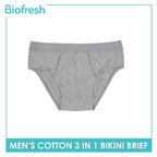 Biofresh Men's Antimicrobial Cotton Bikini Brief 3 pieces in a pack UMBSG1
