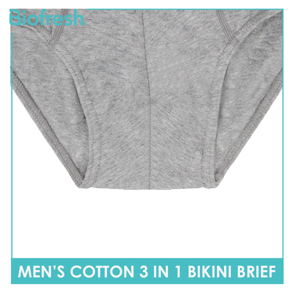 Biofresh Men's Antimicrobial Cotton Bikini Brief 3 pieces in a pack UMBSG1