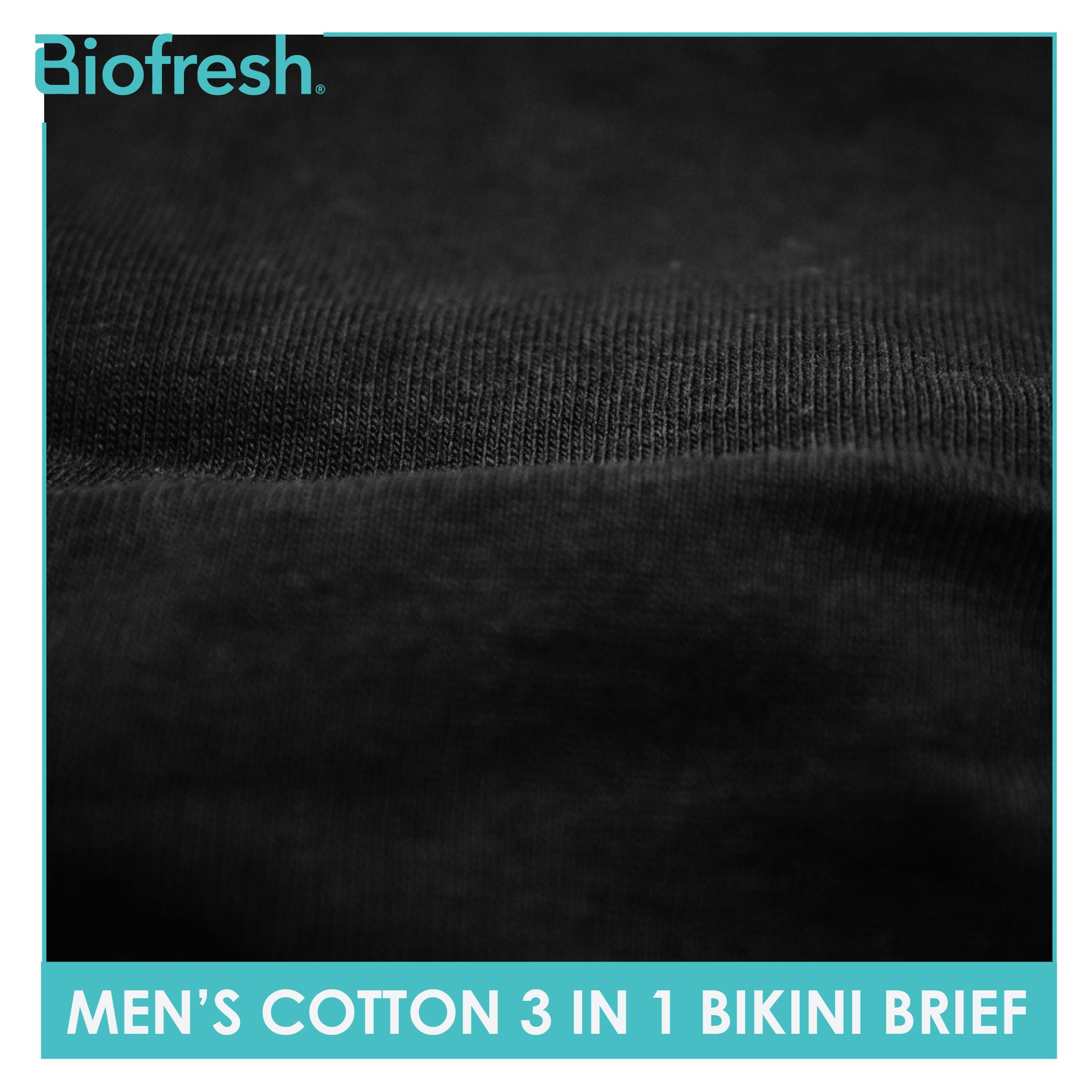 Biofresh Men's Antimicrobial Cotton Bikini Brief 3 pieces in a pack UMBSG1