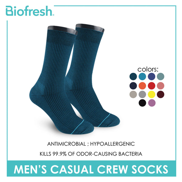 Biofresh Men’s Cotton Light Performance Crew Socks 1 pair RMC4401